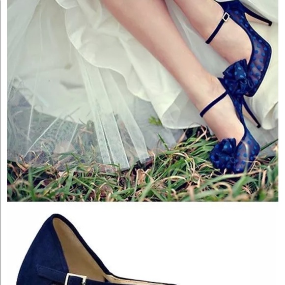 Kate Spade Didi Shoes Navy Blue Mesh 